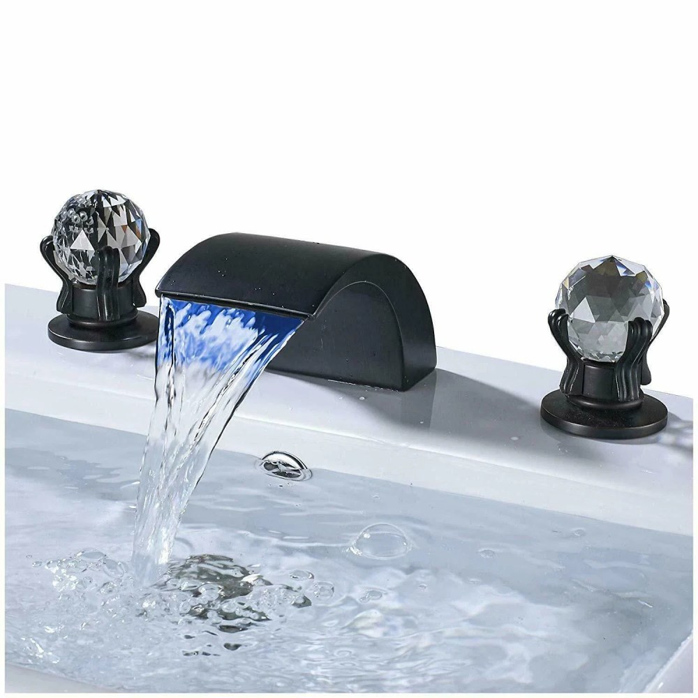 Zovajonia 63D-HSJXM Widespread Oil Rubbed Bronze Vanity Mixer Faucet