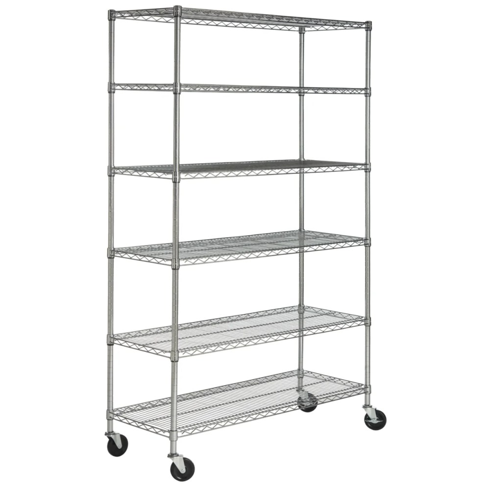SAFAVIEH Juliet 6-Tier Heavy Duty Chrome Wire Shelf Chrome - Image 3