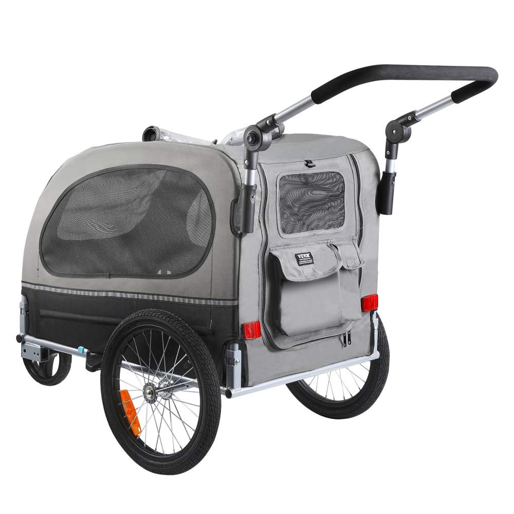KFFKFF Pet Bicycle Trailer & Stroller Dog Cat Bike Carrier 88 lbs Water Resistant - Image 4