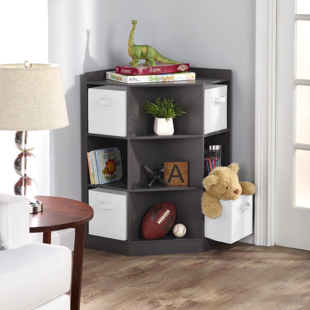 Badger Basket Corner Cubby Storage Unit with Four Reversible Baskets 9.8 Cu ft. - Charcoal - Image 5