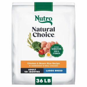 Nutro Natural Choice Adult Large Breed Dog Food Dry Recipe Chicken & Brown Rice,  36 Lb Bag