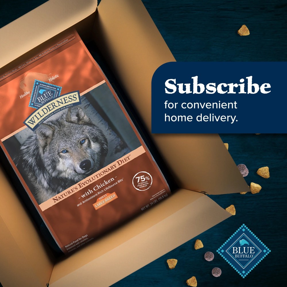 Blue Buffalo Wilderness Large Breed Dry Dog Food Plus Wholesome Grains, Chicken, 24 lbs. - Image 5