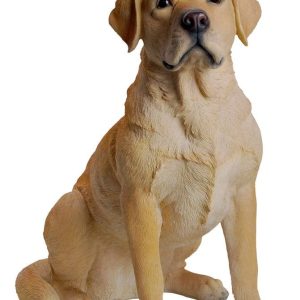 Hi-Line Gift Ltd Labrador Retreiver Sitting Statue,  Yellow