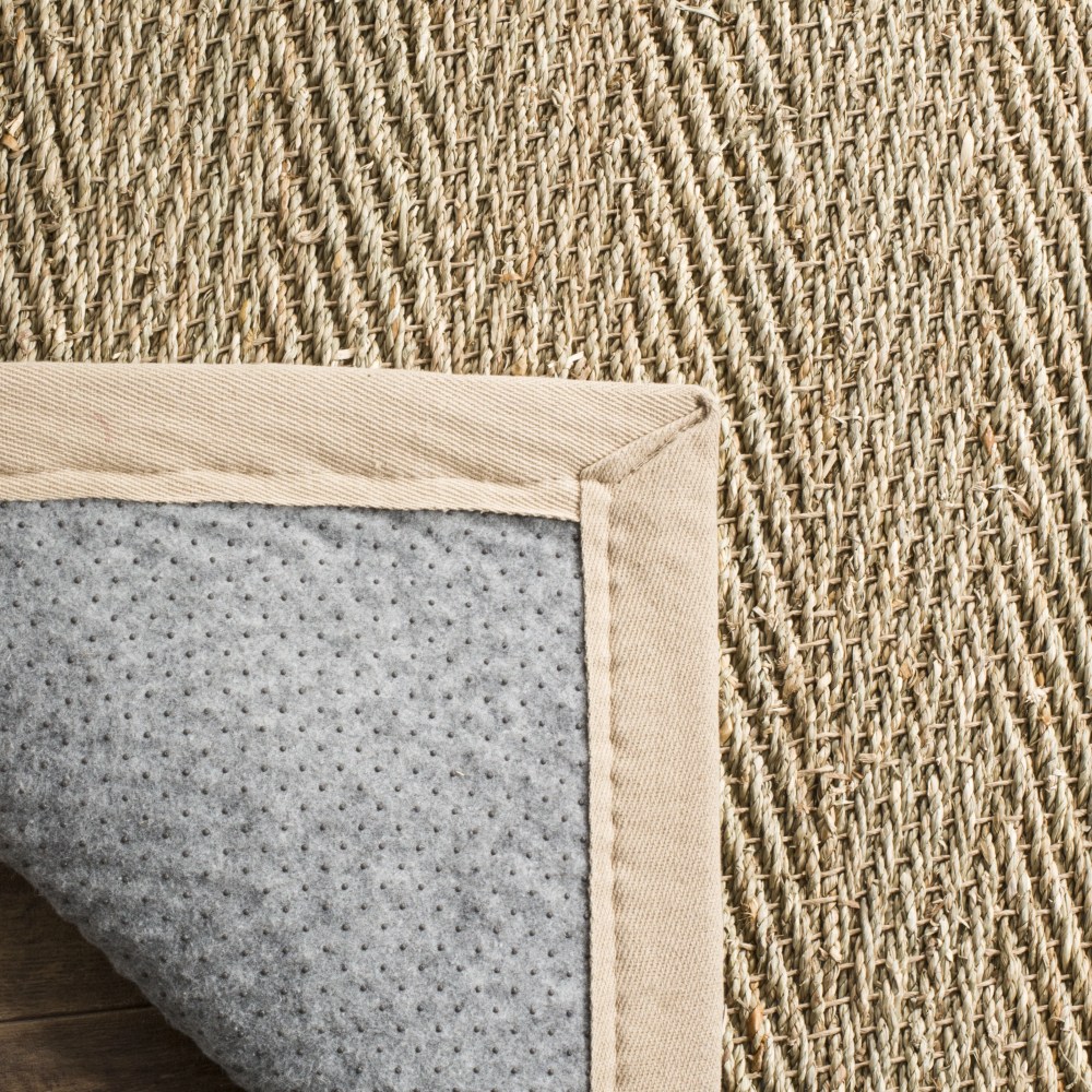 SAFAVIEH Natural Fiber Maisy Solid Area Rug, Natural/Beige, 6" x 6" Round - Image 2
