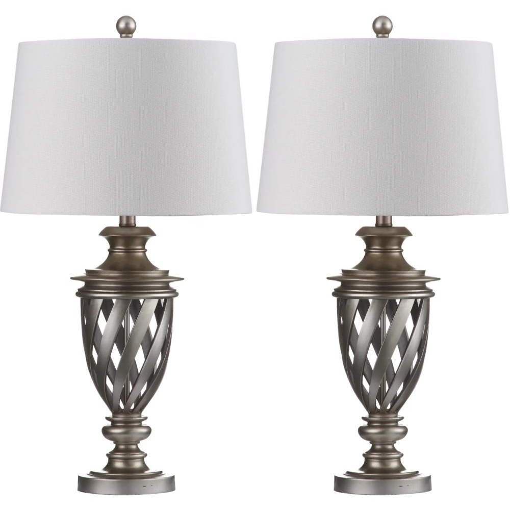 Safavieh Byron 28.5 in. H Antique Urn Table Lamp, Set of 2 - Image 4