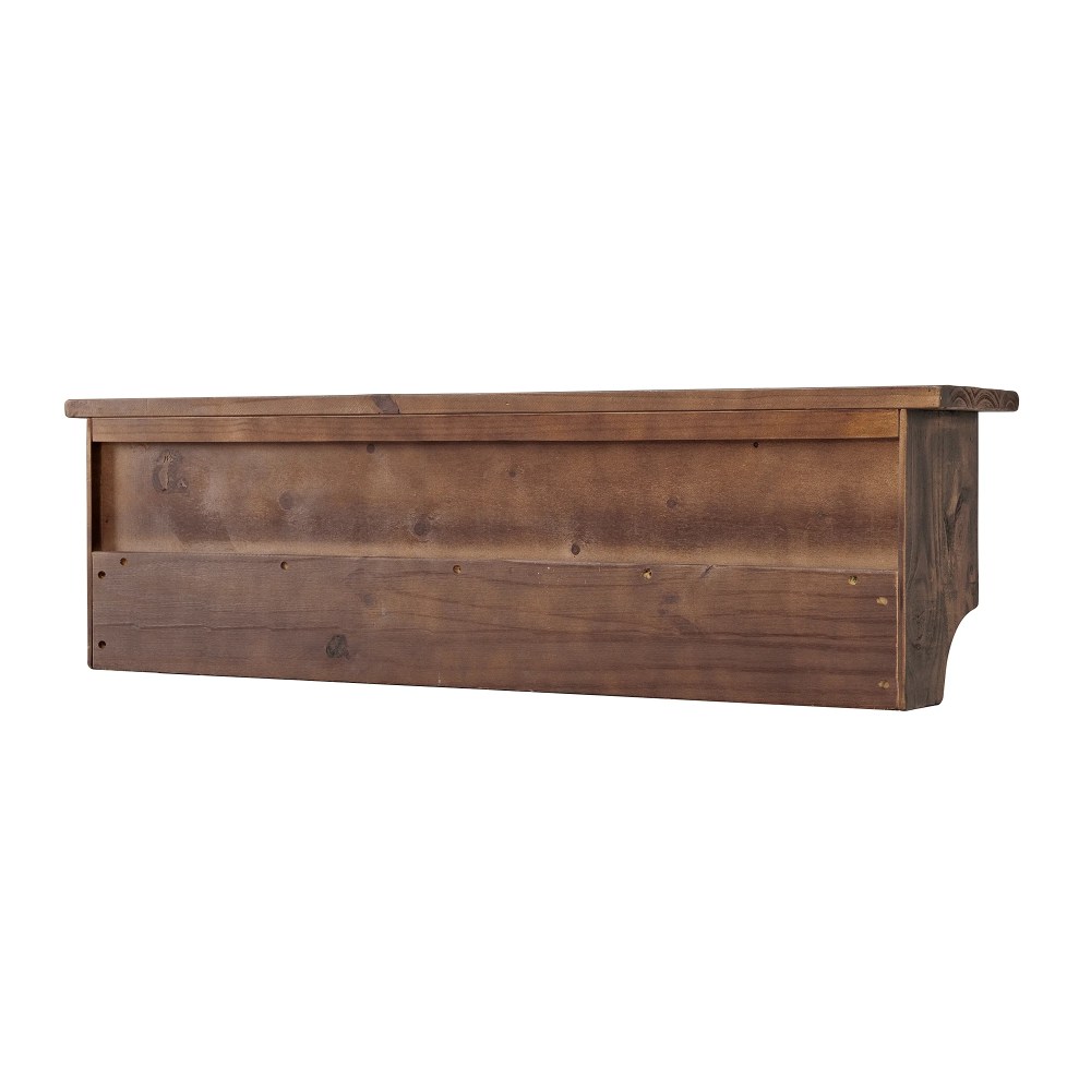 Alaterre Furniture Pomona Industrial 48 in. Solid Wood & Metal Coat-Rack With 6 Strong Coat Hooks and 4 Cubbies - Image 2