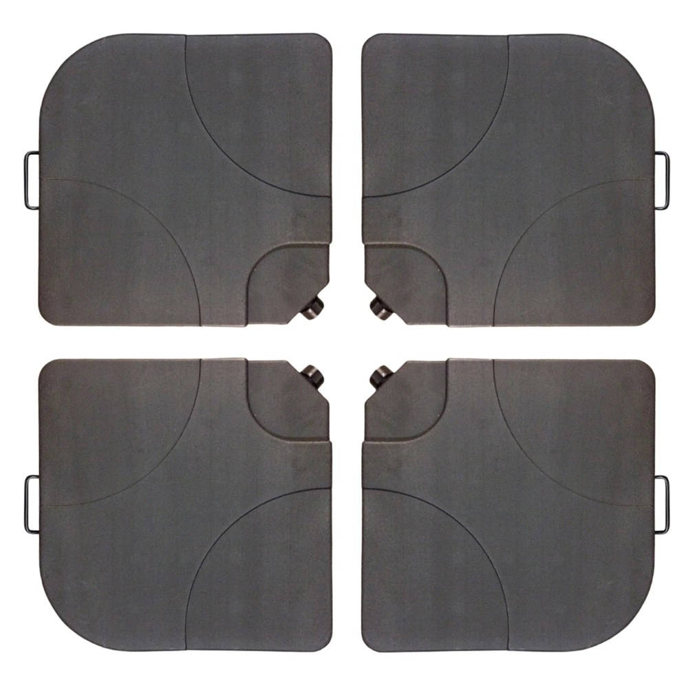 35-lb Resin Cross-Arm Umbrella Base Weights, Ebony, Set of 4
