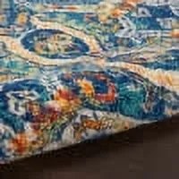 Nourison Allur Persian Blue Multicolor 5'3" x 7'3" Area Rug, (57) - Image 6