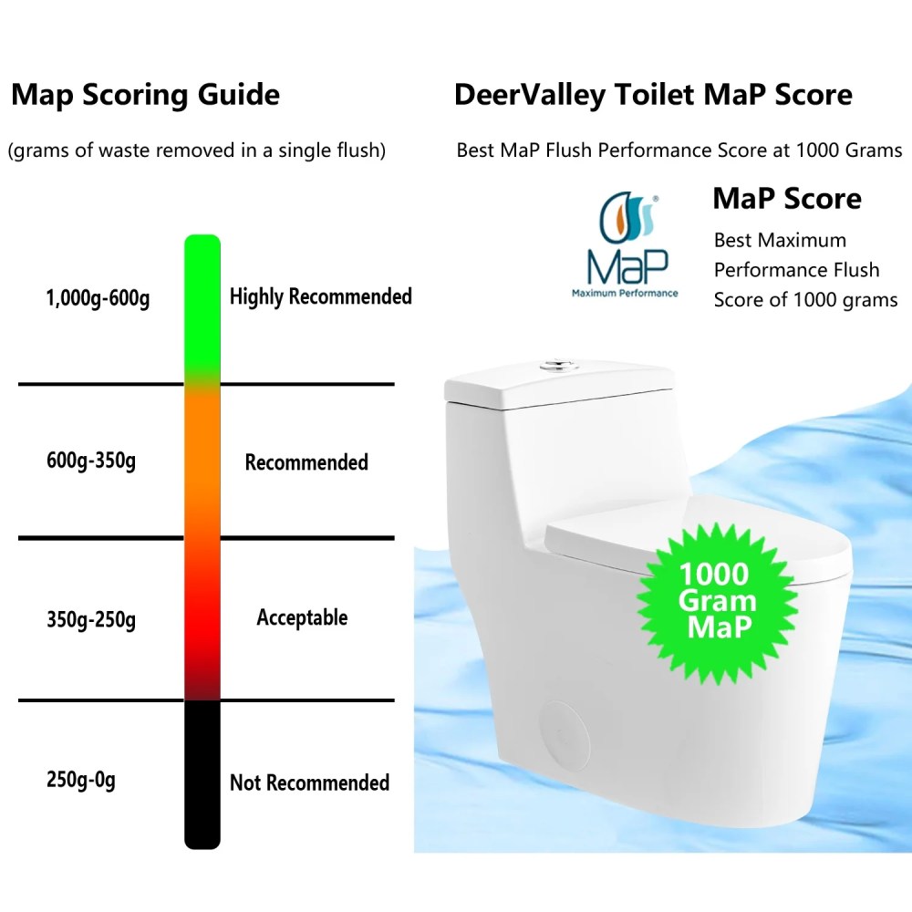 DeerValley Prism DV-1F52636 Dual-Flush Elongated One-Piece Toilet with Glazed Surface (Seat Included) - Image 4