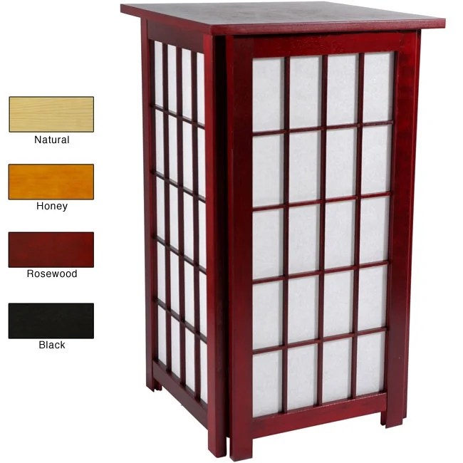 Oriental Furniture 27" Tall Hokkaido End Table Shoji Lamp, Table lamp, Traditional, living room, bed room - Image 2