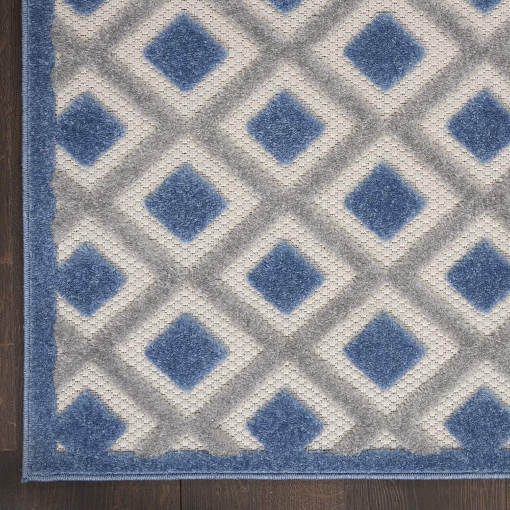 Nourison Aloha Indoor/Outdoor Blue/Grey 5'3" x 7'5" Area Rug, (57) - Image 5