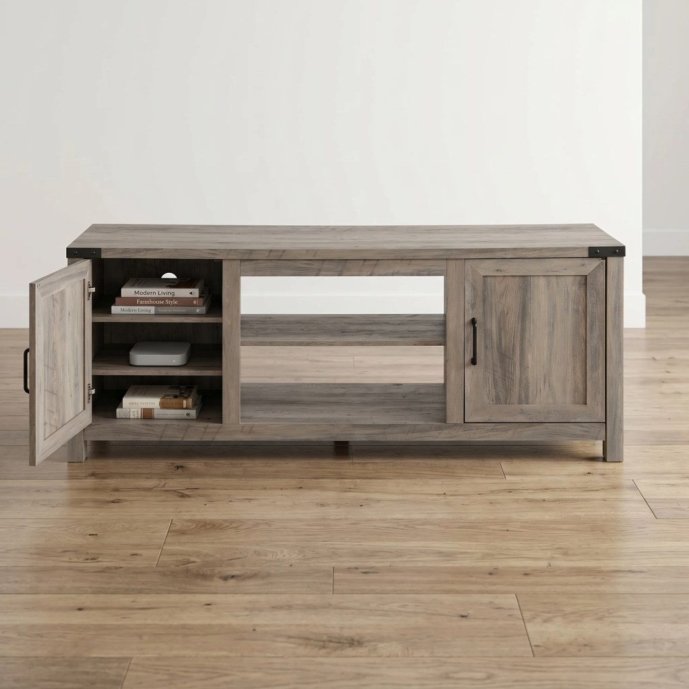 YYAo TV Stand,Television Console Table, Entertainment Center,Electric Fireplace TV Stand with Storage Cabinets for TVs up to 70 Inch (Does Not Include Electric Fireplace) -Natural