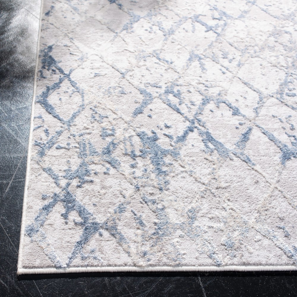 SAFAVIEH Amelia Roslyn Abstract Area Rug, Light Gray/Blue, 12" x 18" - Image 6