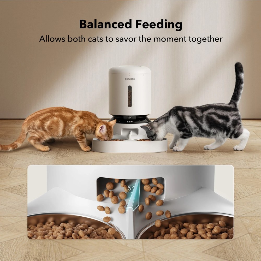 Petlibro Automatic Cat Feeder with Camera for2 Cats, 5G WiFi Pet Food Dispenser with APP Control, 2-Way Audio for Cat & Dog, Low Food & Motion & Sound Alertsm, 1080P HD Video with Night Vision - Image 4