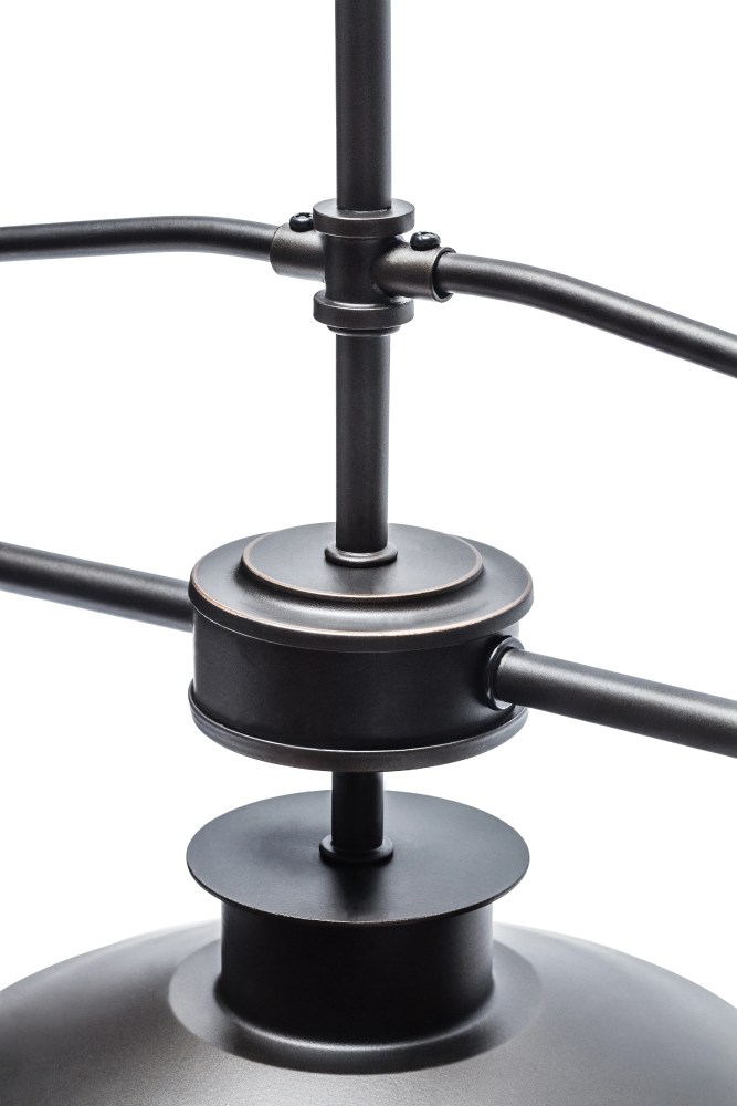 Globe Electric Oil Rubbed Bronze Vintage Pendant, 3-Lights, with Clear Glass Shades, 64845 - Image 10