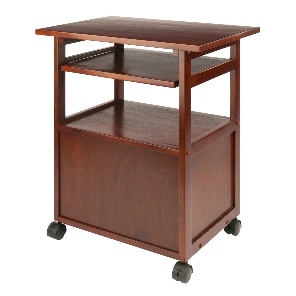 Winsome Piper Work Station, Keyboard, Walnut Finish - Image 2