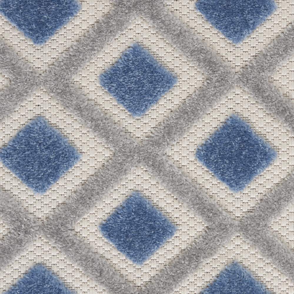 Nourison Aloha Indoor/Outdoor Blue/Grey 5'3" x 7'5" Area Rug, (57) - Image 7