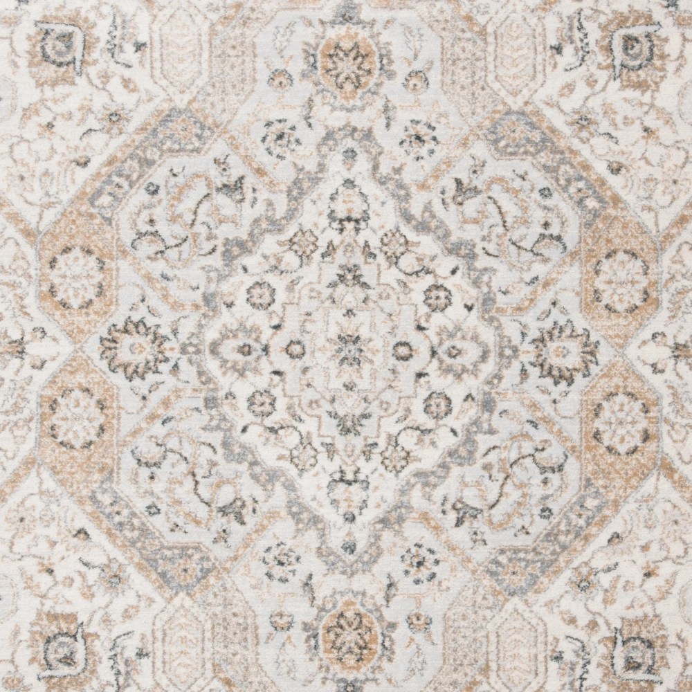SAFAVIEH Isabella Zander Floral Bordered Area Rug, Cream/Beige, 5'3" x 7'6" - Image 5
