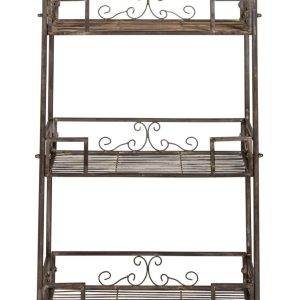 SAFAVIEH Noreen Outdoor Patio 3 Tier Shelf,  Rustic Brown