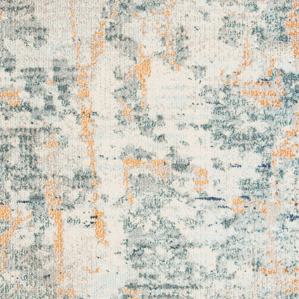 SAFAVIEH Madison Clyde Vintage Abstract Area Rug, Light Blue/Beige, 5'3" x 7'6" - Image 2