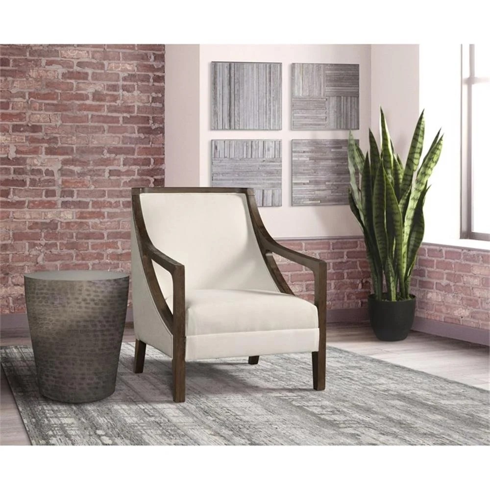 Picket House Furnishings Dayna Beige Accent Chair with Brown Frame - Image 10