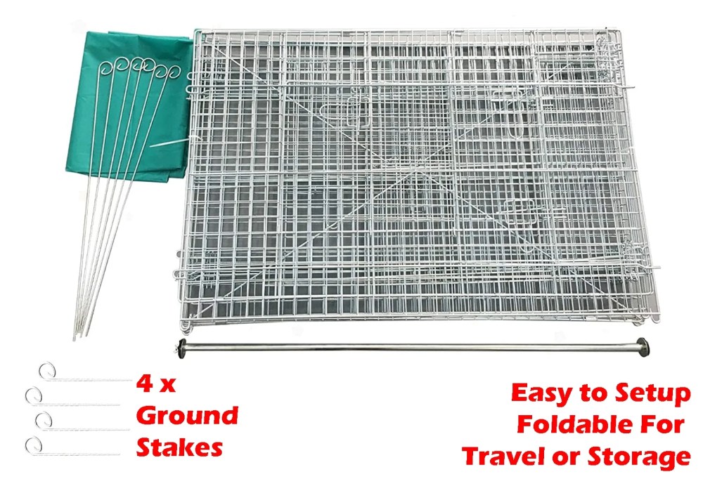Mcage Flexible 87" X-Large No Rust Galvanized Outdoor Crate for Chicken, Puppies & Kittens with Pet Kennels & Crates - Image 3