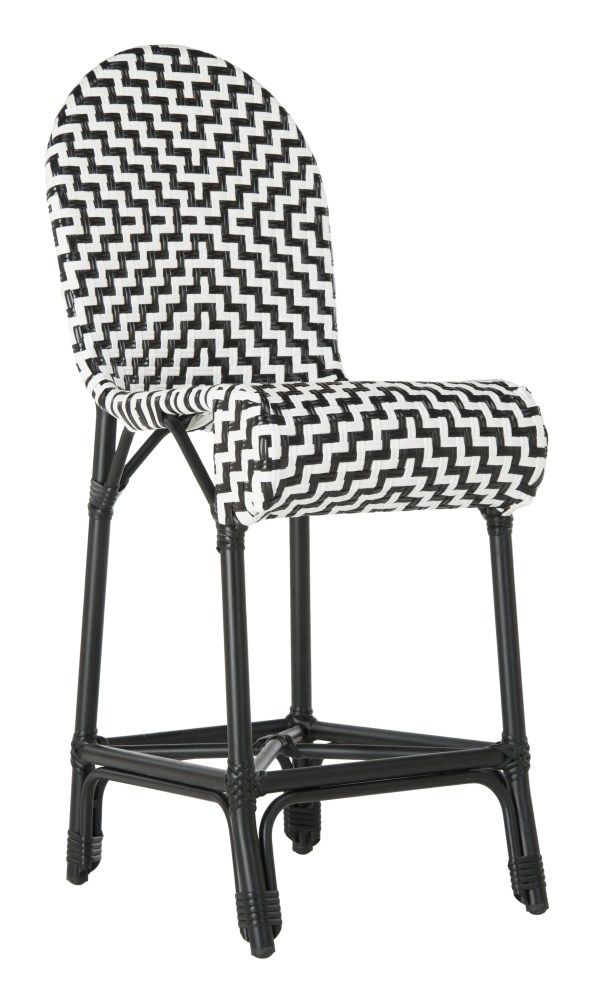 Safavieh Shea Outdoor French Bistro Counter Stool with Footrest - Image 2