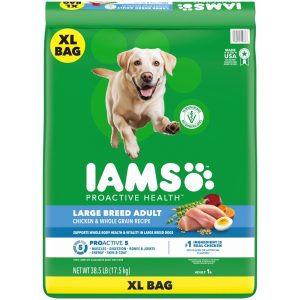 IAMS Proactive Health Large Breed Adult Chicken & Whole Grain Recipe Dry Dog Food,  38.5 Lb Bag