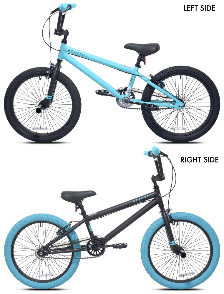 20" Kent Bicycle Spector Bicycle, Fits Rider 4'2"-5", Black/Teal, Child/Tween/Teen, Unisex