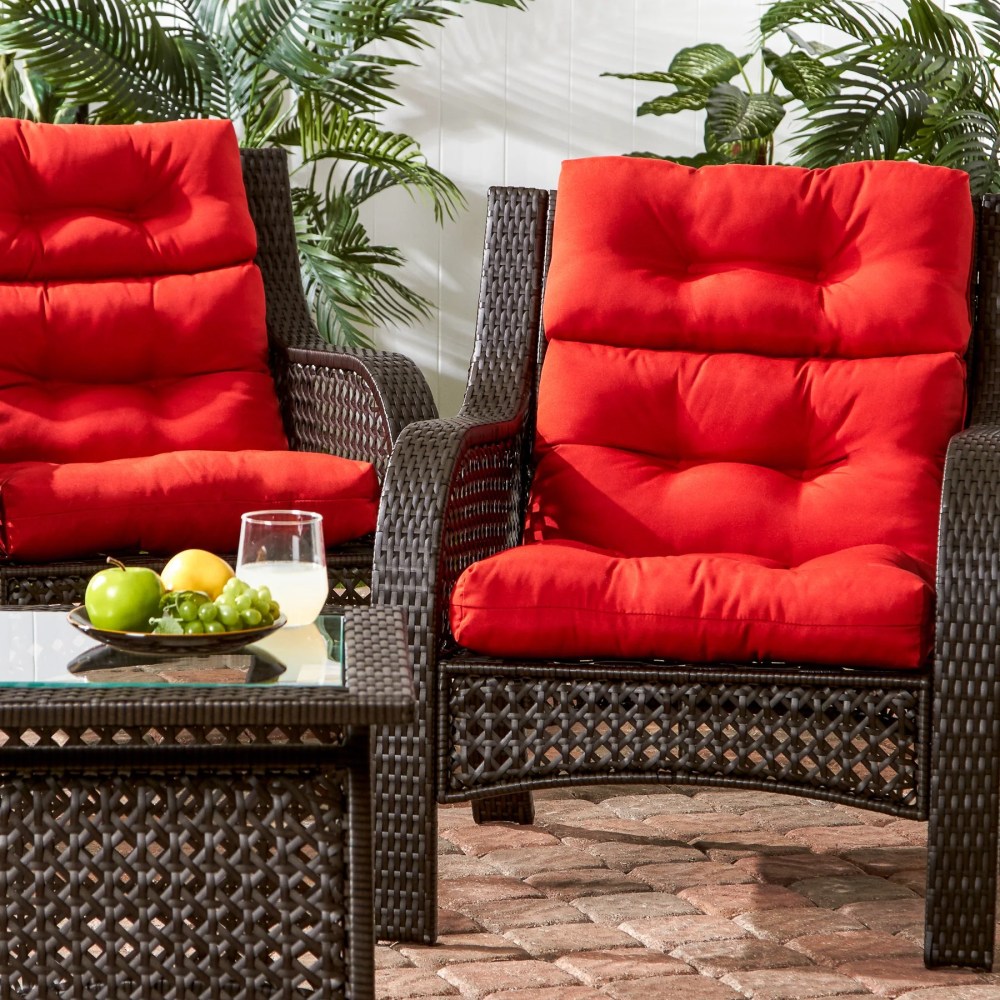 Sunbeam 44 x 22 in. Outdoor High Back Chair Cushion (2-Pack) by Greendale Home Fashions - Image 13