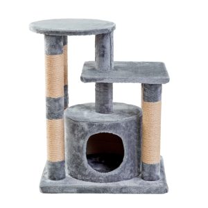 Two by Two Cincinnati - Gray Scratching Post Cat Furniture - 30.5 in. Tall