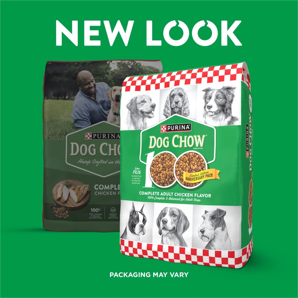 (3 pack) Purina Dog Chow Complete, Dry Dog Food for Adult Dogs High Protein, Real Chicken, 44 lb Bag - Image 3