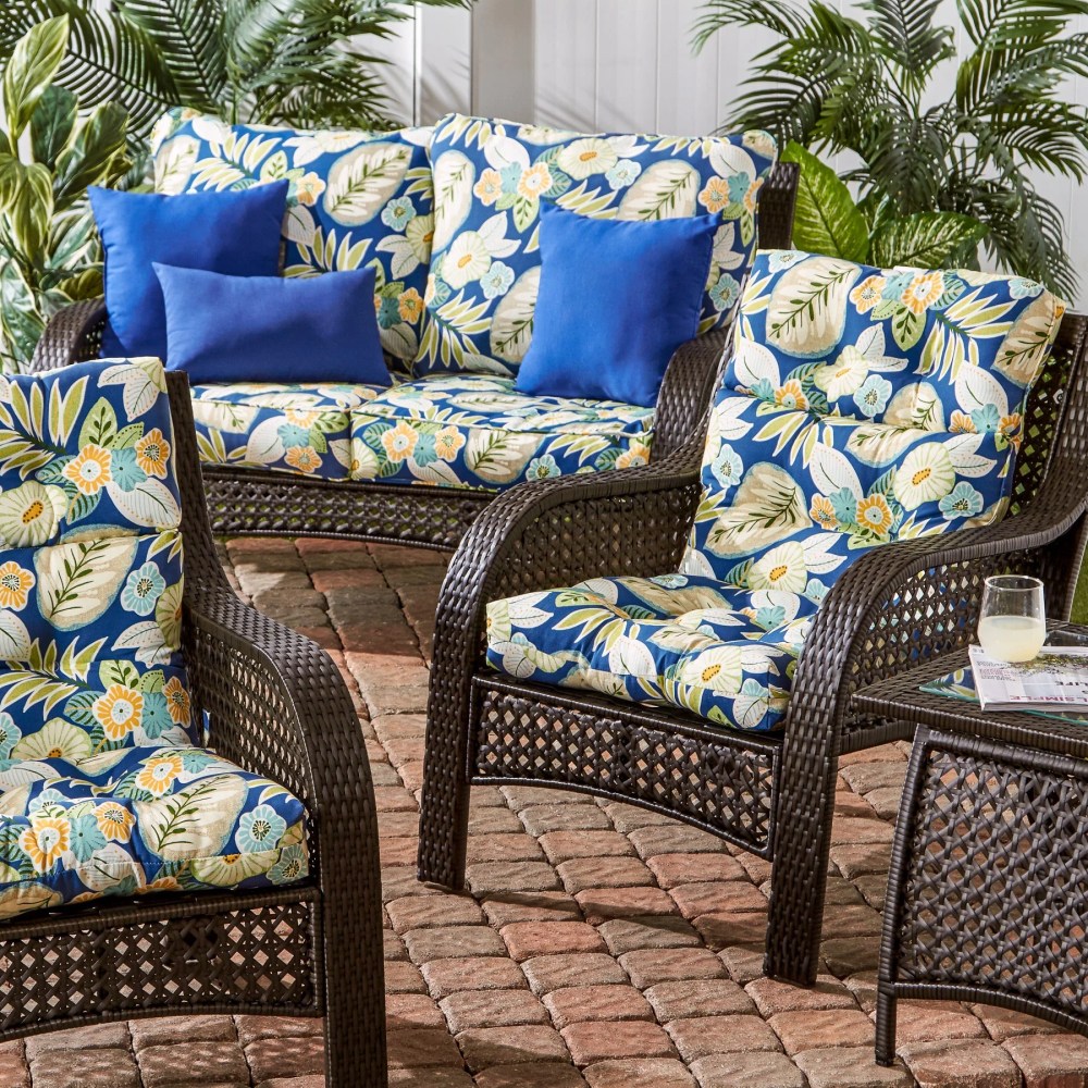 Sunbeam 44 x 22 in. Outdoor High Back Chair Cushion (2-Pack) by Greendale Home Fashions - Image 100
