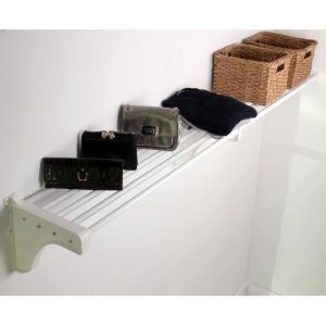 EZ Shelf 40"-74" Expandable Shelf, White, 1 Bracket