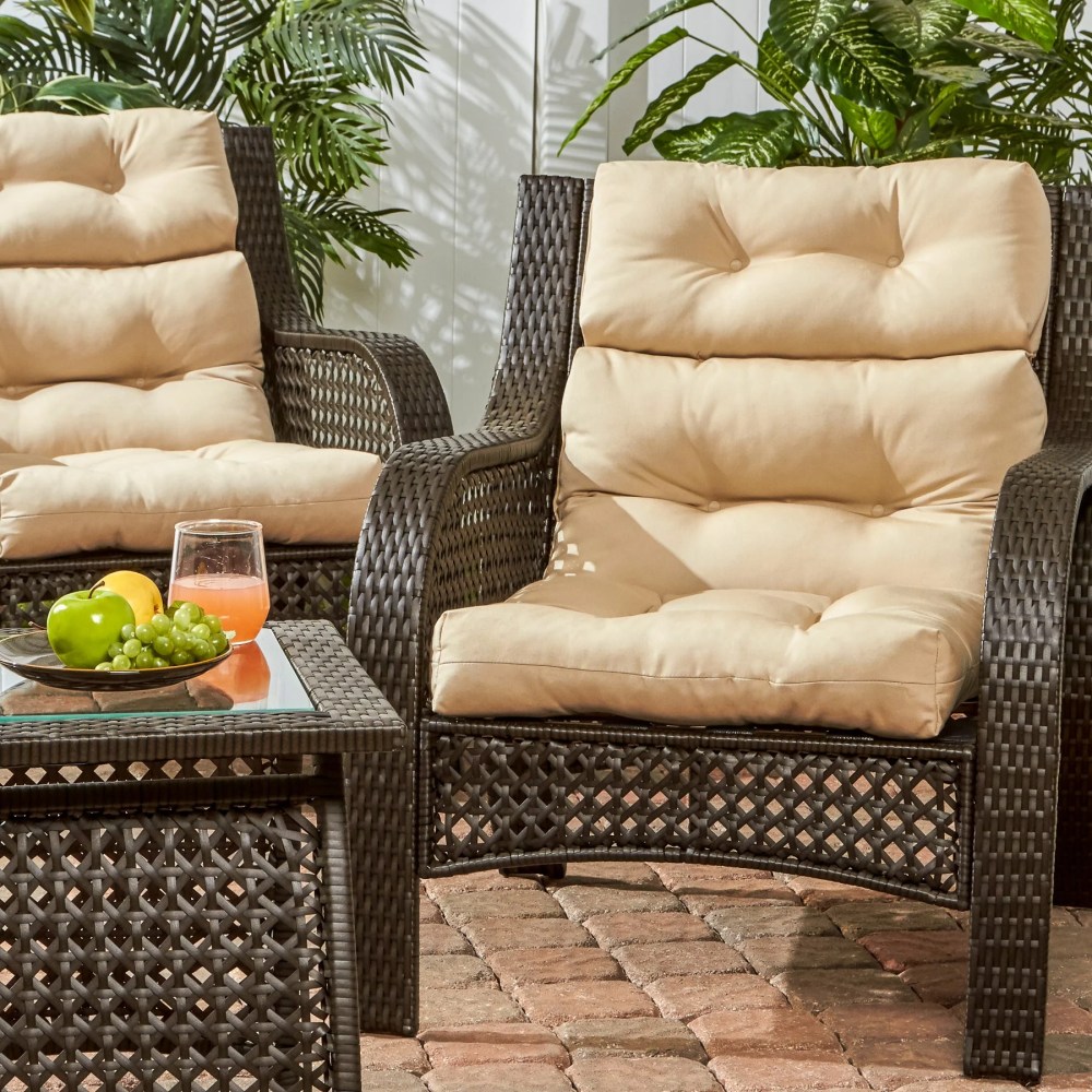 Sunbeam 44 x 22 in. Outdoor High Back Chair Cushion (2-Pack) by Greendale Home Fashions - Image 5
