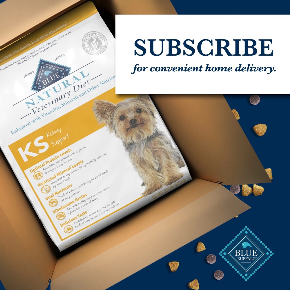 Blue Buffalo Natural Veterinary Diet KS Kidney Support Dry Dog Food, Chicken 22-lb Bag - Image 10
