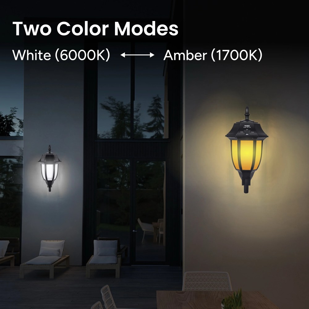 Techko Solar Wall or Pillar Light-Amber or White Light - Image 7