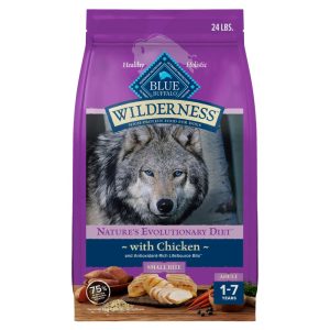 Blue Buffalo Wilderness High-Protein Small-Bite Adult Dry Dog Food,  Chicken,  24lb Bag