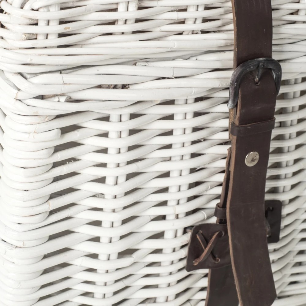 SAFAVIEH Navarro Rattan Coffee Table Trunk White - Image 3