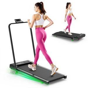 AKLUER 2.5HP Brushless Motor Treadmill, with 6 Manual Incline 2 in 1 Walking Pad, Romote Control, Phone Holder, 0.6-4 MPH Speed Range, Portable Running Walking Machine