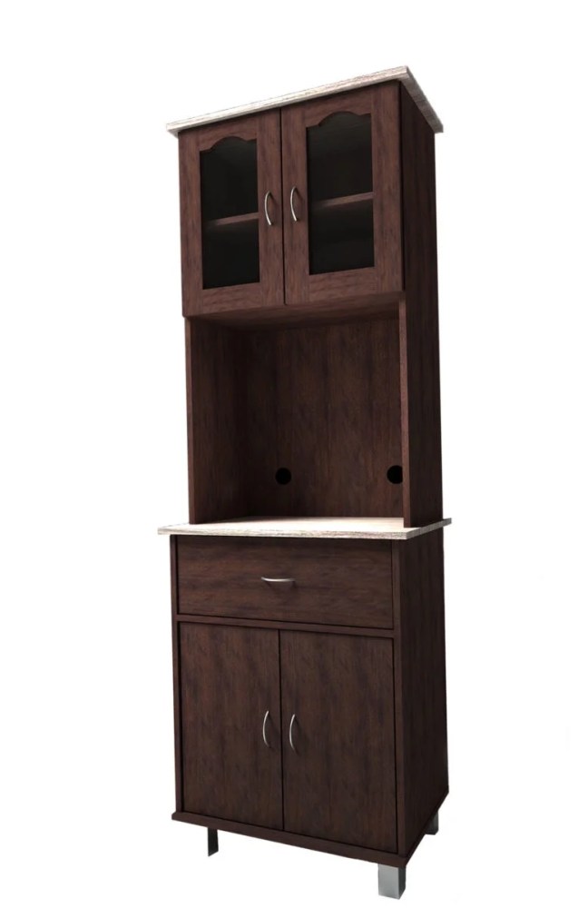 Hodedah Free Standing Kitchen Cabinet, Choco-Grey