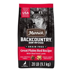 Merrick Backcountry Beef Lamb & Rabbit Dog Food, Grain Free, 4 lb Bag