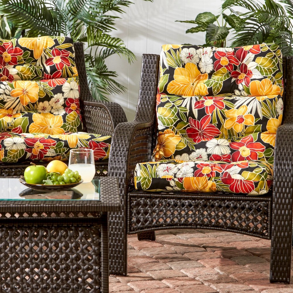 Sunbeam 44 x 22 in. Outdoor High Back Chair Cushion (2-Pack) by Greendale Home Fashions - Image 86