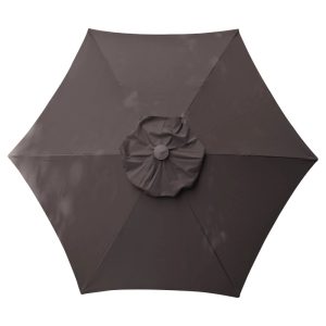 DestinationGear 8.5 ft. Aluminum Market Umbrella with Wind Resistant Doppler, Charcoal