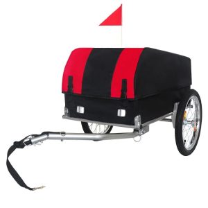 WGYPRIME Heavy-Duty Bike Trailer, Bike Cargo Trailer with Folding Frame & Weather Resistant Fabric, Bicycle Cargo Trailer for Camping, Groceries