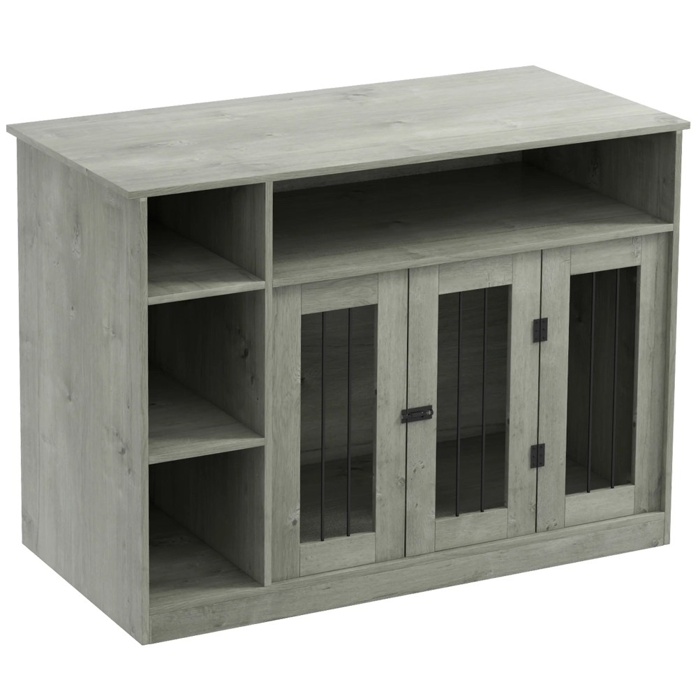 PawHut Furniture Style Dog Crate End Table W/ Adjustable Shelf Storage Space - Image 2
