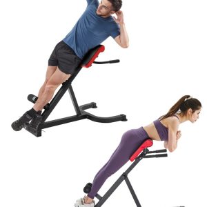 VEVOR Roman Chair Hyperextension Bench, 300 lbs Adjustable Extension Machine, Multi-Function Exercise Equipment for Glute, Hamstring, Lower Back, and Ab Workout, Fitness Weight Bench for Home Gy