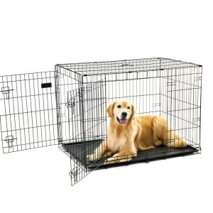 Carlson Pet Products Double Door Wire Crate with Divider, Large 42"