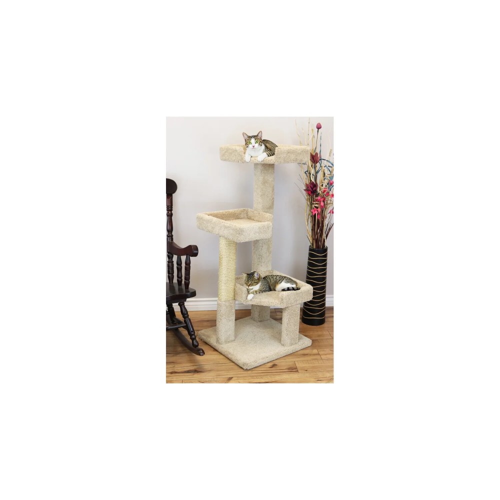New Cat Condos 51" Solid Wood Large Cat Tree - Image 2