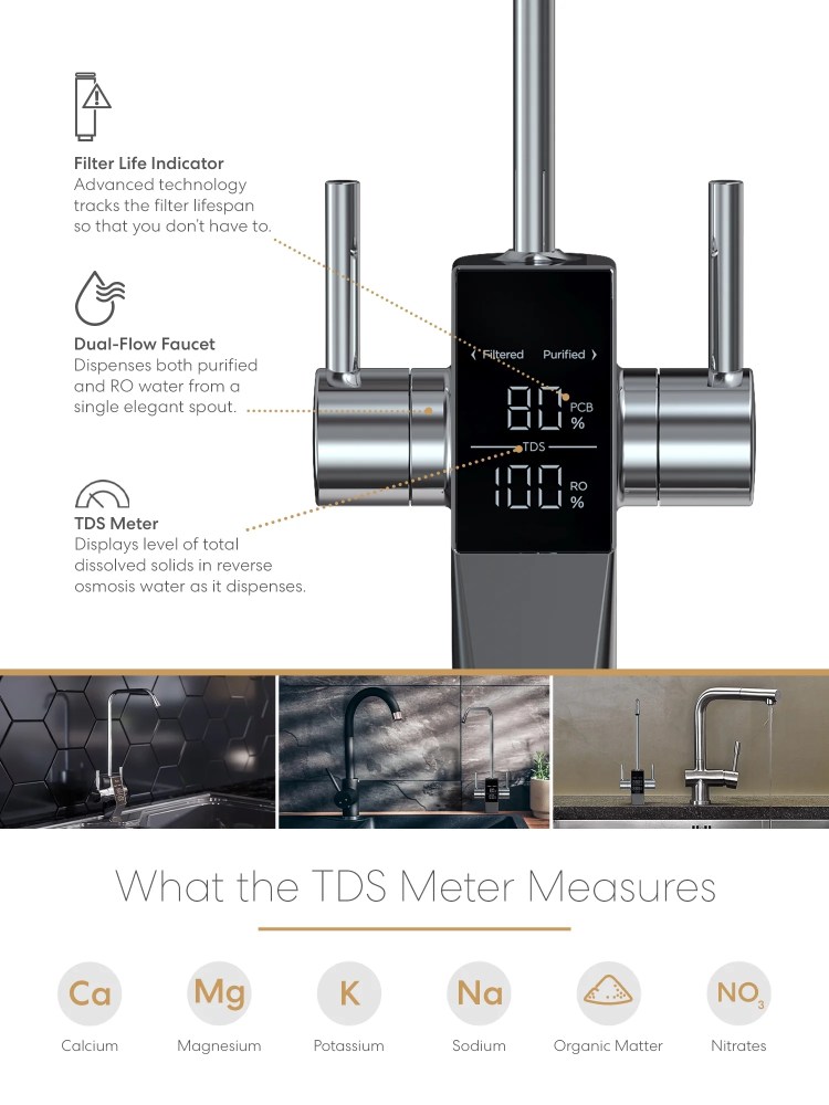 Brio G20-U Tankless Reverse Osmosis Water Filtration System with Smart Faucet, 700 GPD, 2:1 Pure to Drain, 4-in-2 Filtration - Image 2
